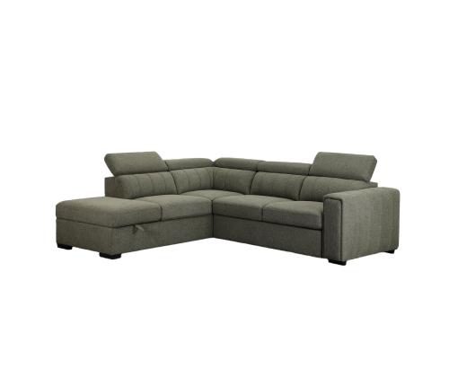 Kulmasohva ODELIA-2 VN 263x227xH81/97cm, vaaleanvihreä