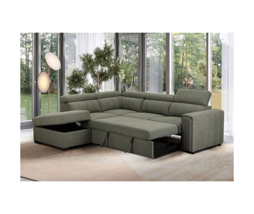 Kulmasohva ODELIA-2 VN 263x227xH81/97cm, vaaleanvihreä