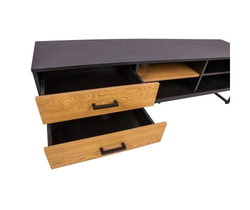 TV-pöytä AMSTERDAM 160x40xH50cm, tammi/musta