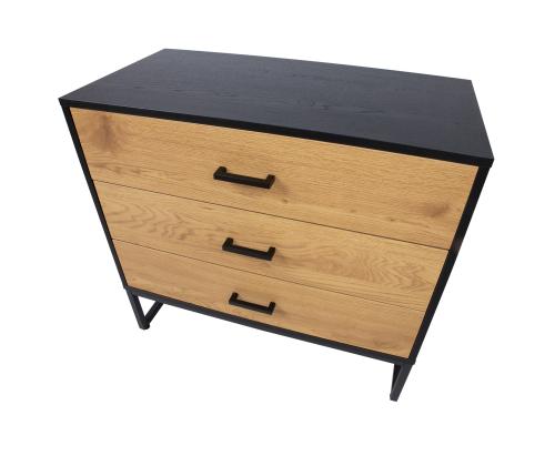 Lipasto AMSTERDAM 80x40xH75cm, tammi/musta