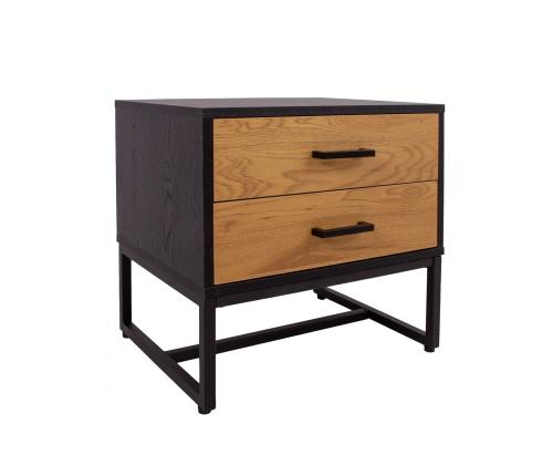 Yöpöytä AMSTERDAM 50x40xH50cm, tammi/musta