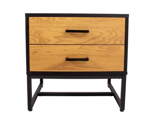 Yöpöytä AMSTERDAM 50x40xH50cm, tammi/musta