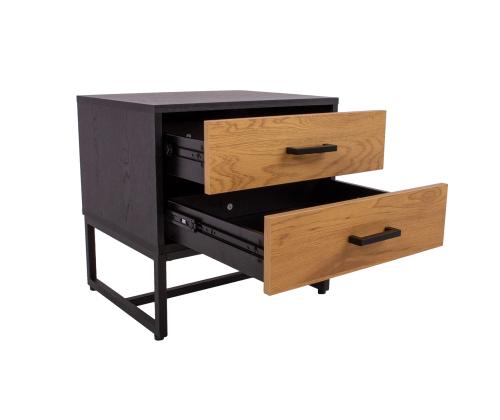 Yöpöytä AMSTERDAM 50x40xH50cm, tammi/musta