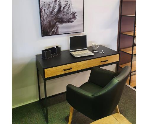 Työpöytä AMSTERDAM 120x50xH79cm, tammi/musta