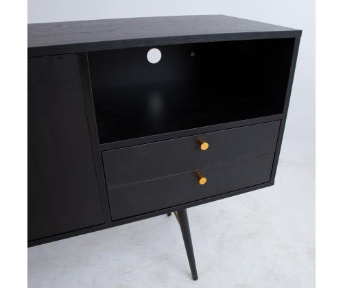 Lipasto LUXEMBURG 150x40xH80cm, musta melamiini