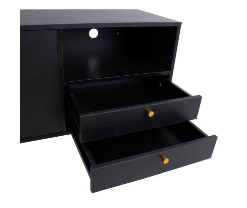 Lipasto LUXEMBURG 150x40xH80cm, musta melamiini