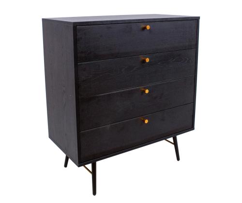 Lipasto LUXEMBURG 80x40xH90cm, musta melamiini