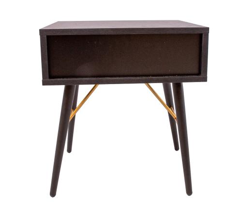 Yöpöytä - sivupöytä LUXEMBURG 45x35xH50cm, musta melamiini