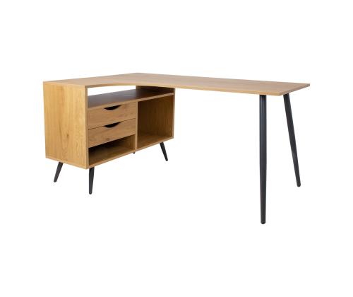 Työpöytä GEORGIA 145x80xH75cm, melamiini tammenkuorella
