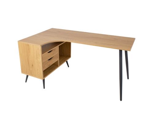 Työpöytä GEORGIA 145x80xH75cm, melamiini tammenkuorella