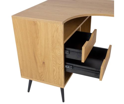 Työpöytä GEORGIA 145x80xH75cm, melamiini tammenkuorella