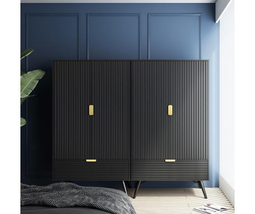 Vaatekaappi PIXAR 100x56xH175cm, musta