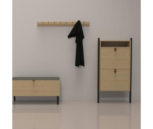 Seinäteline AALBORG 100x2,3xH8,3cm, tammi