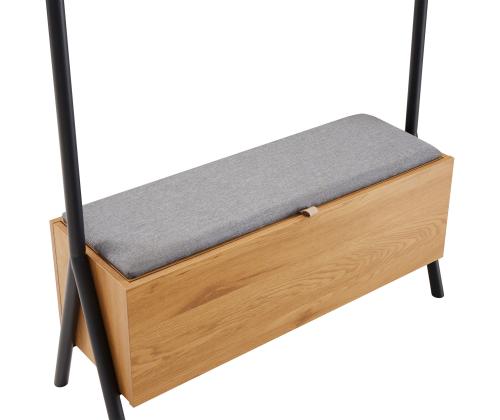 Eteinen AALBORG penkillä 97x32xH180cm, tammi