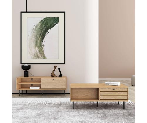 Laud LINE TV 120x40xH50cm, lämpökoristeltu melamiinilla