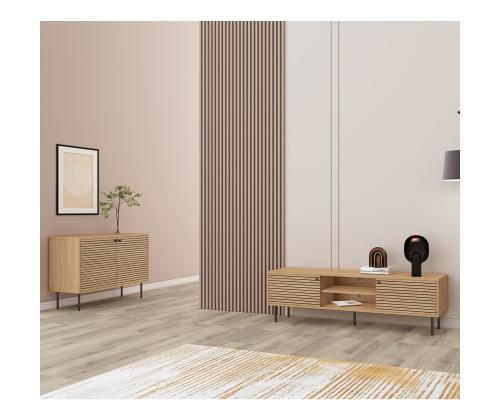 Lipasto LINE 110x40xH74cm, melamiini tammenkuorella