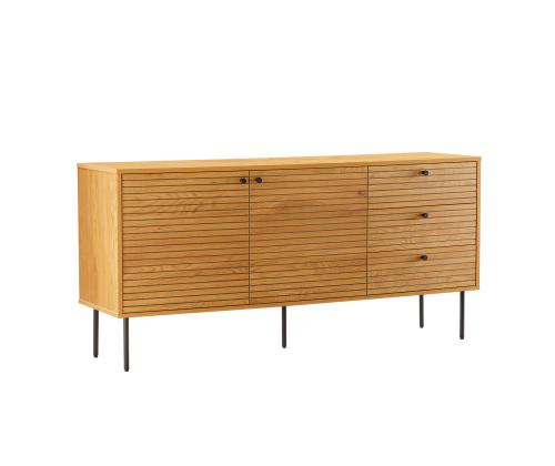 Lipasto LINE 150x40xH74cm, melamiini tammenkuorella