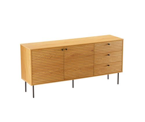 Lipasto LINE 150x40xH74cm, melamiini tammenkuorella