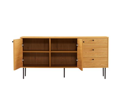 Lipasto LINE 150x40xH74cm, melamiini tammenkuorella