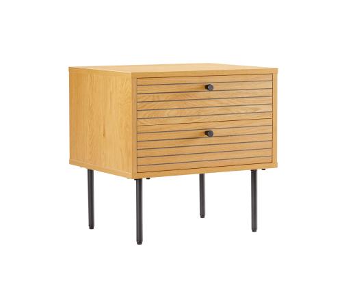 Yöpöytä LINE 2 laatikolla 50x40xH50cm, melamiini tammenkuorella