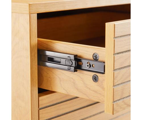 Yöpöytä LINE 2 laatikolla 50x40xH50cm, melamiini tammenkuorella