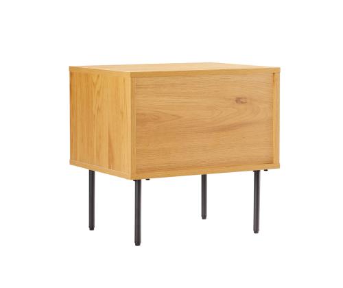 Yöpöytä LINE 2 laatikolla 50x40xH50cm, melamiini tammenkuorella