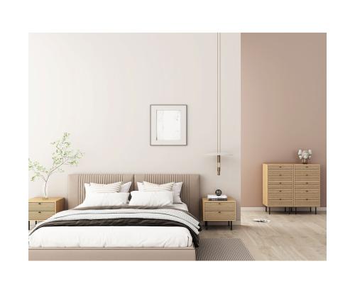 Yöpöytä LINE 2 laatikolla 50x40xH50cm, melamiini tammenkuorella