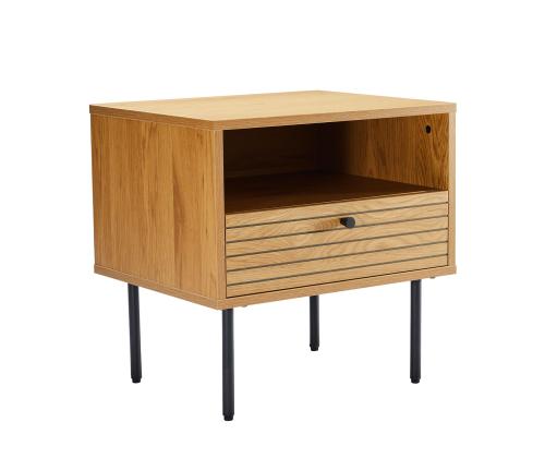 Yöpöytä LINE 50x40xH50cm, melamiini tammen kuorella