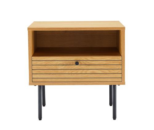 Yöpöytä LINE 50x40xH50cm, melamiini tammen kuorella