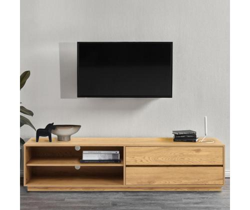 TV-pöytä SACHA 180x40xH43cm, melamiini tammen kuorella