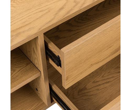 TV-pöytä SACHA 180x40xH43cm, melamiini tammen kuorella