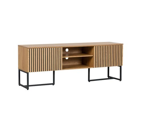 TV-pöytä HAMPTON 160x40xH60cm, melamiini tammen kuorella