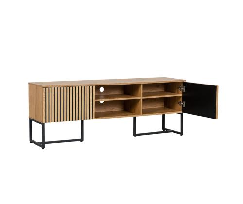 TV-pöytä HAMPTON 160x40xH60cm, melamiini tammen kuorella