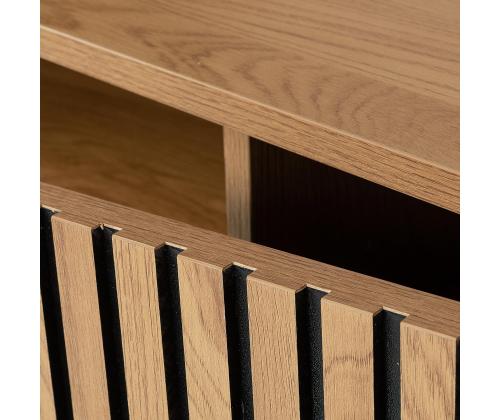 TV-pöytä HAMPTON 160x40xH60cm, melamiini tammen kuorella