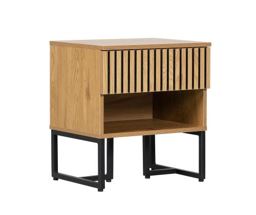 Yöpöytäkaappi HAMPTON 50x40xH55cm, melamiini tammenkuorella