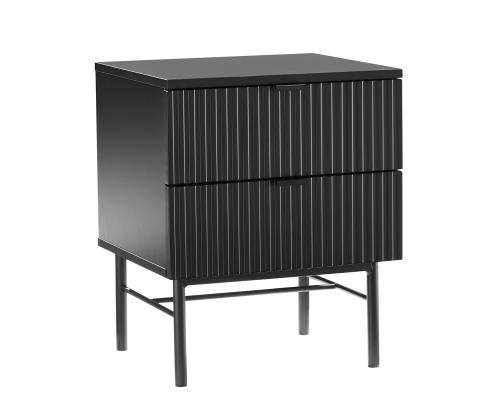 Yöpöytä SEQUENCE kahdella laatikolla 45x40xH55cm, musta