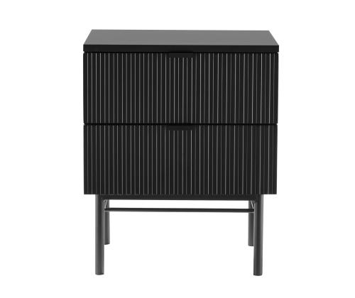 Yöpöytä SEQUENCE kahdella laatikolla 45x40xH55cm, musta