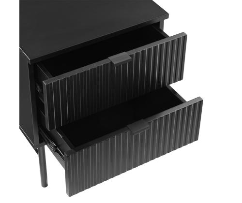 Yöpöytä SEQUENCE kahdella laatikolla 45x40xH55cm, musta