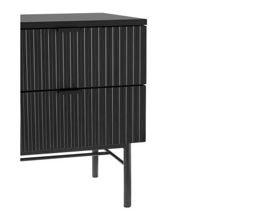 Yöpöytä SEQUENCE kahdella laatikolla 45x40xH55cm, musta