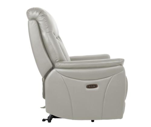 Nojatuoli BALDWIN electric lift recliner 82x95xH108cm, beige nahkaa