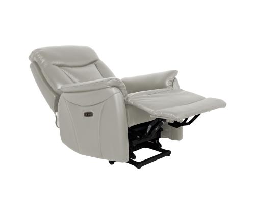 Nojatuoli BALDWIN electric lift recliner 82x95xH108cm, beige nahkaa