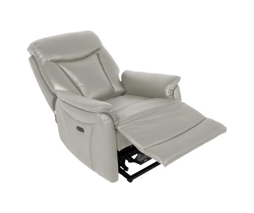 Nojatuoli BALDWIN electric lift recliner 82x95xH108cm, beige nahkaa