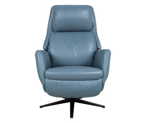 Nojatuoli DAMIANO sähköinen lepotuoli 72x84xH116cm, sinistä nahkaa