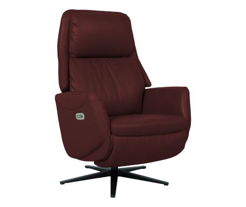 Nojatuoli DAMIANO sähköinen lepotuoli 72x84xH116cm, tummanpunainen iho