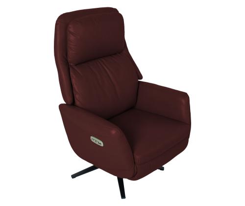 Nojatuoli DAMIANO sähköinen lepotuoli 72x84xH116cm, tummanpunainen iho