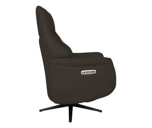 Nojatuoli DAYANA sähköinen lepotuoli 74x84xH115cm, ruskeaa nahkaa