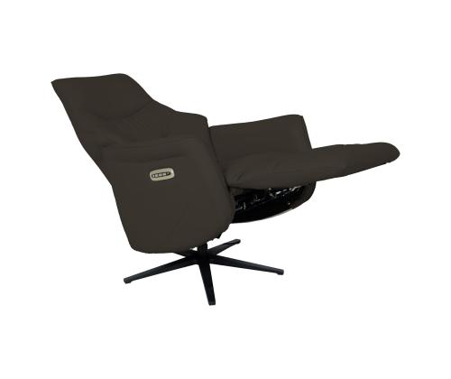 Nojatuoli DAYANA sähköinen lepotuoli 74x84xH115cm, ruskeaa nahkaa