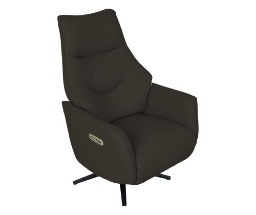 Nojatuoli DAYANA sähköinen lepotuoli 74x84xH115cm, ruskeaa nahkaa