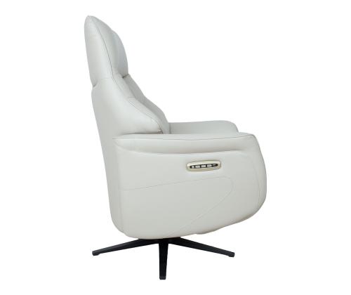 Nojatuoli DAYANA sähköinen lepotuoli 74x84xH115cm, beige nahkaa