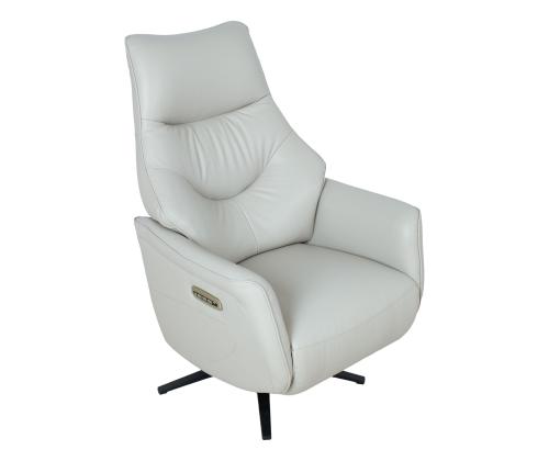 Nojatuoli DAYANA sähköinen lepotuoli 74x84xH115cm, beige nahkaa